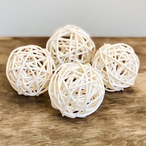 White Twine Decorative Decor Ball Set